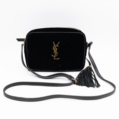 Lou Tassel Camera Bag Black Velvet