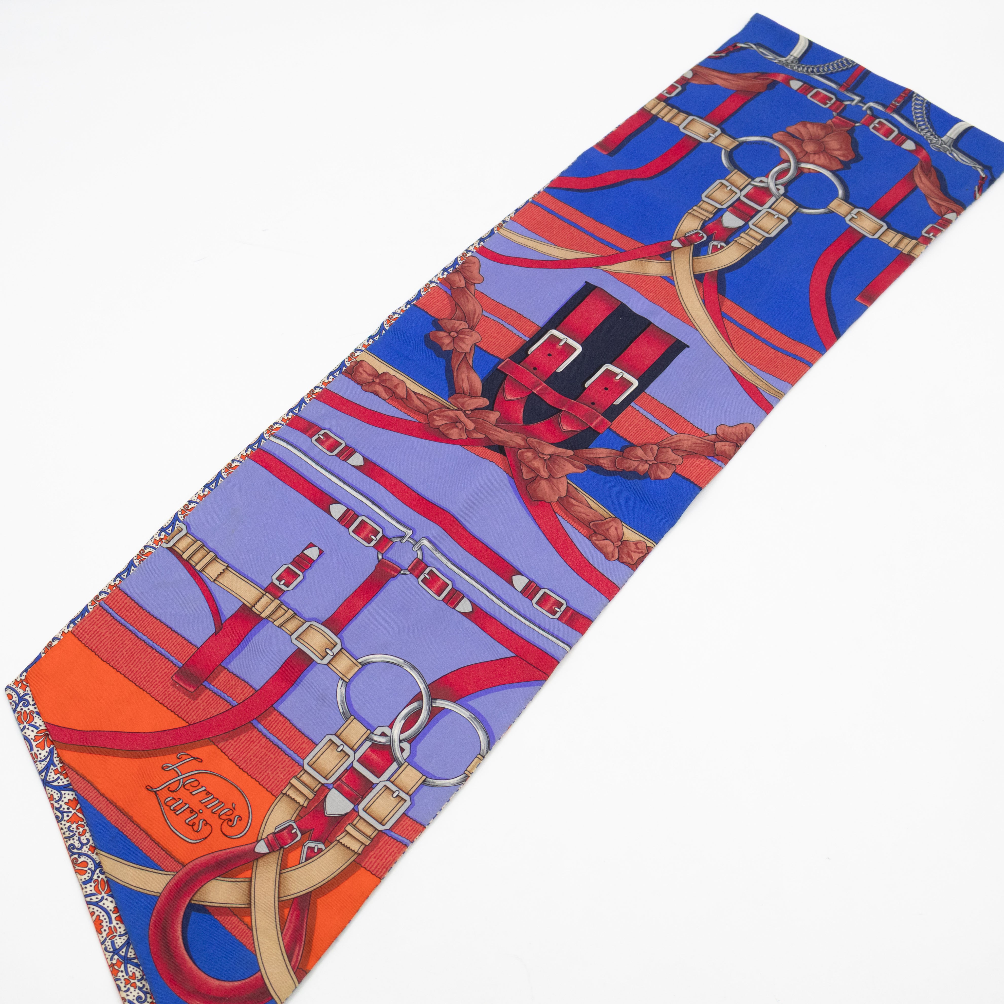Maxi Twilly Scarf Grand Manege Blue & Red