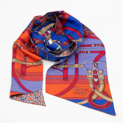 Maxi Twilly Scarf Grand Manege Blue & Red