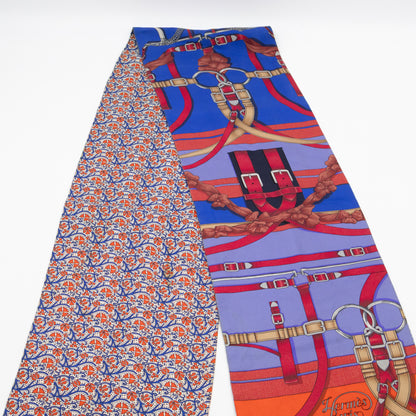 Maxi Twilly Scarf Grand Manege Blue & Red