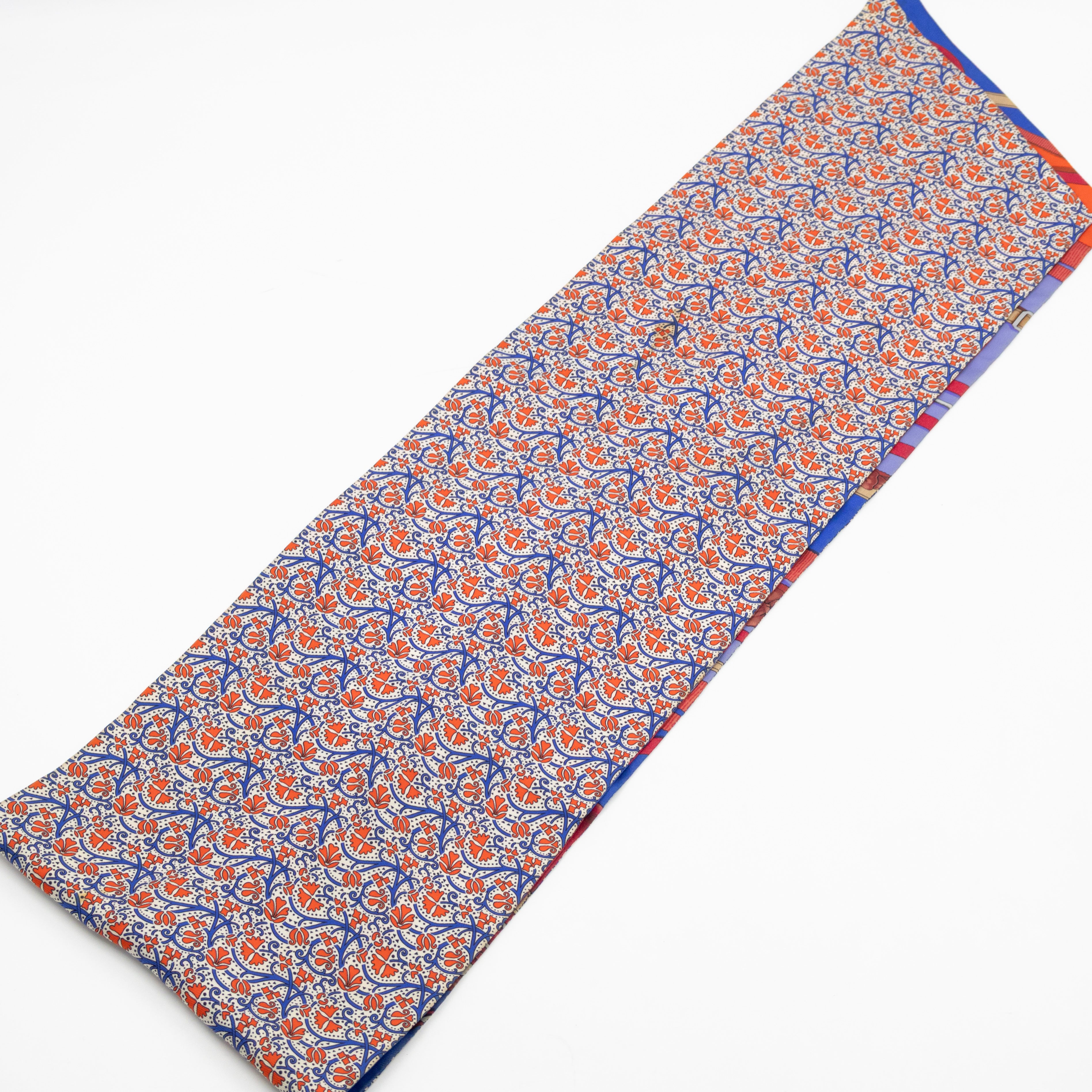 Maxi Twilly Scarf Grand Manege Blue & Red