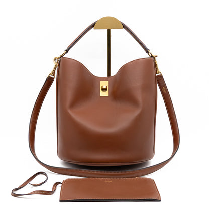 Celine 16 Bucket Bag Brown Smooth Leather