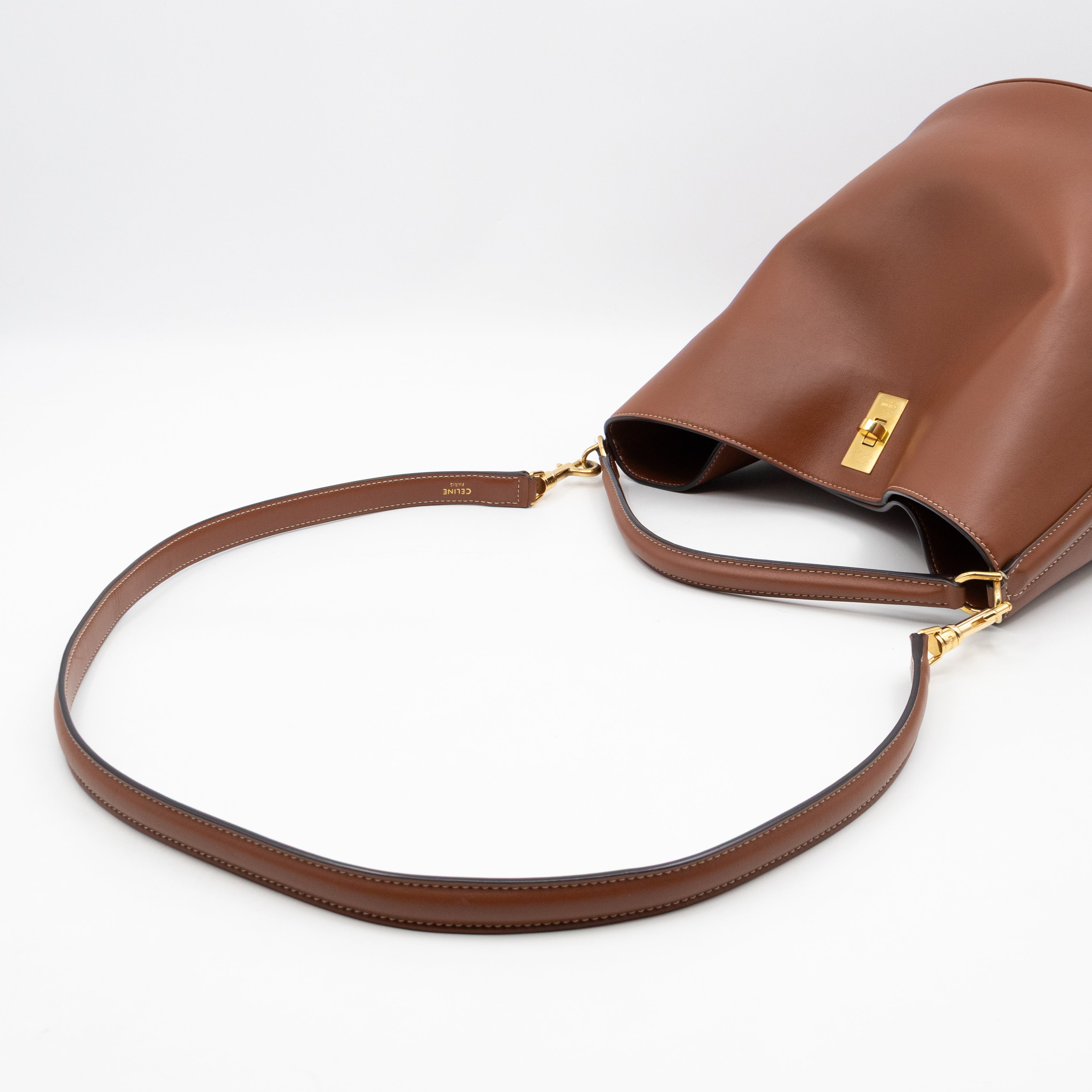 Celine 16 Bucket Bag Brown Smooth Leather