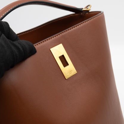 Celine 16 Bucket Bag Brown Smooth Leather