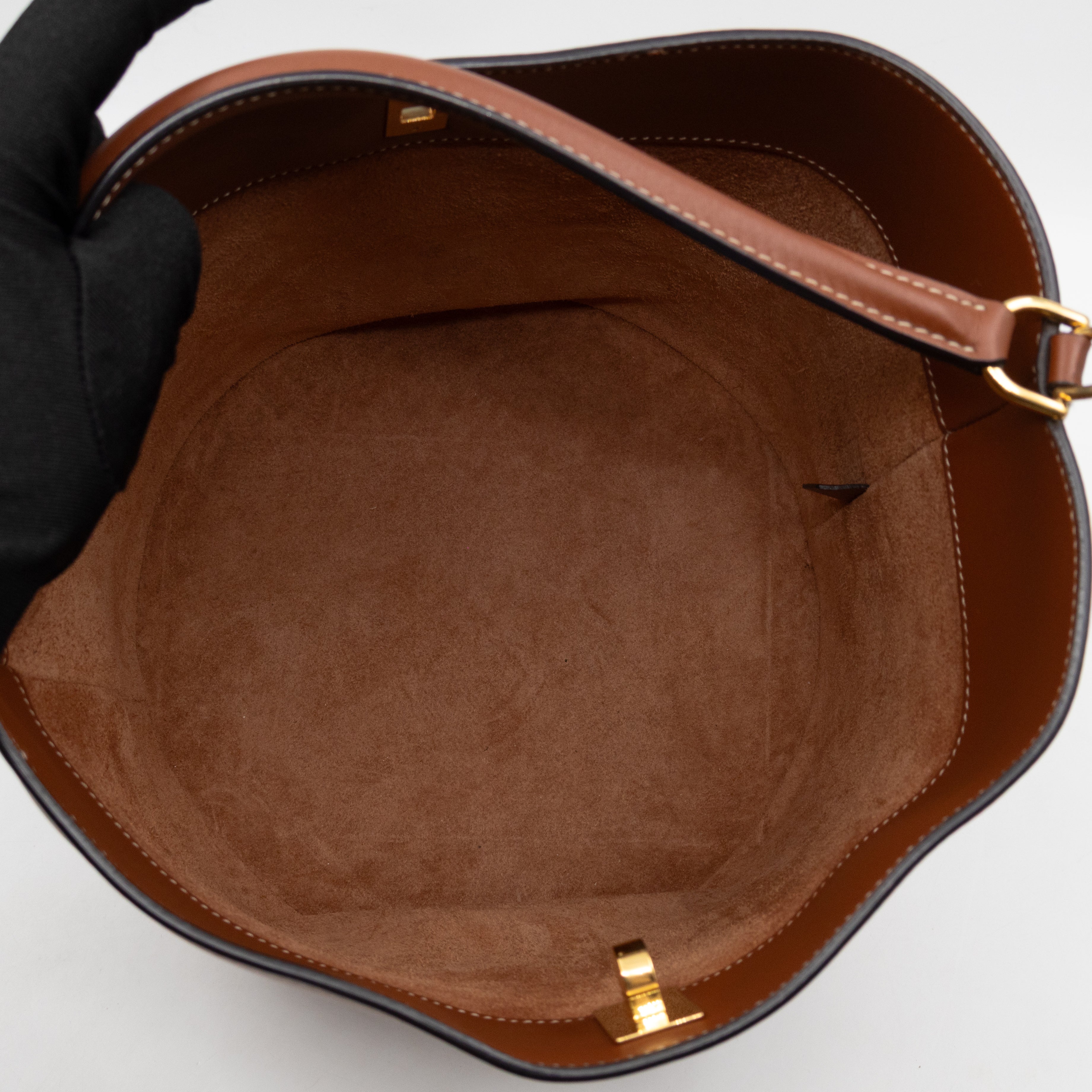 Celine 16 Bucket Bag Brown Smooth Leather