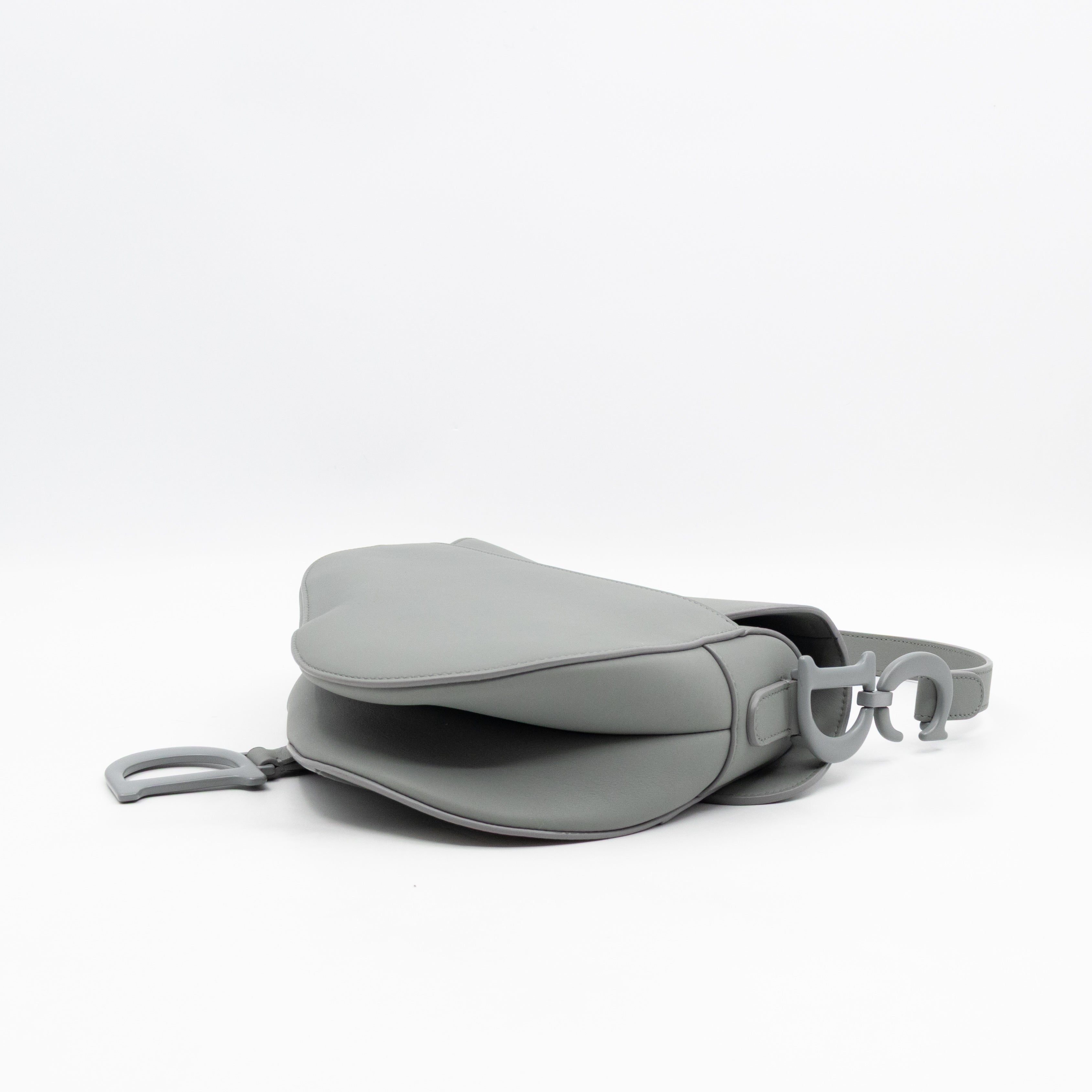 Saddle Bag Dior Grey Stone Ultra Matte Leather