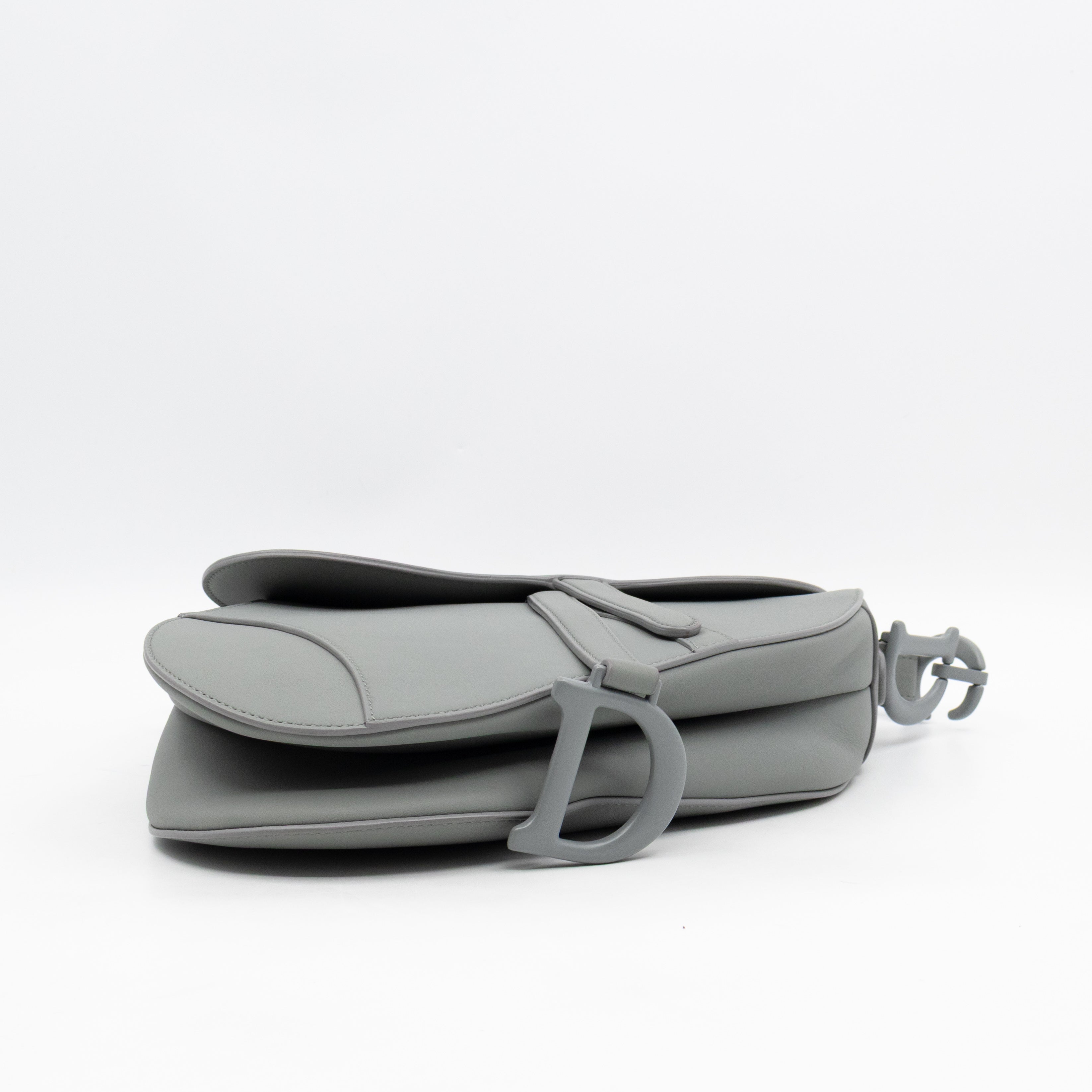 Saddle Bag Dior Grey Stone Ultra Matte Leather