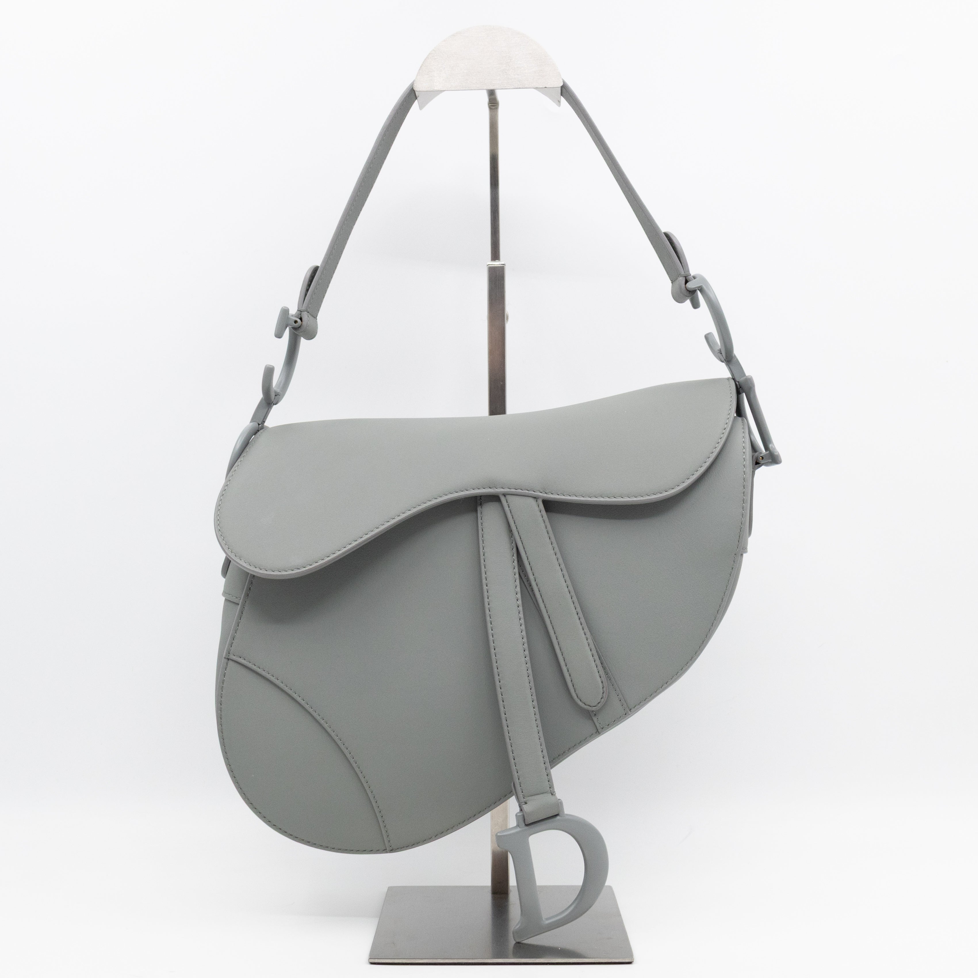 Saddle Bag Dior Grey Stone Ultra Matte Leather