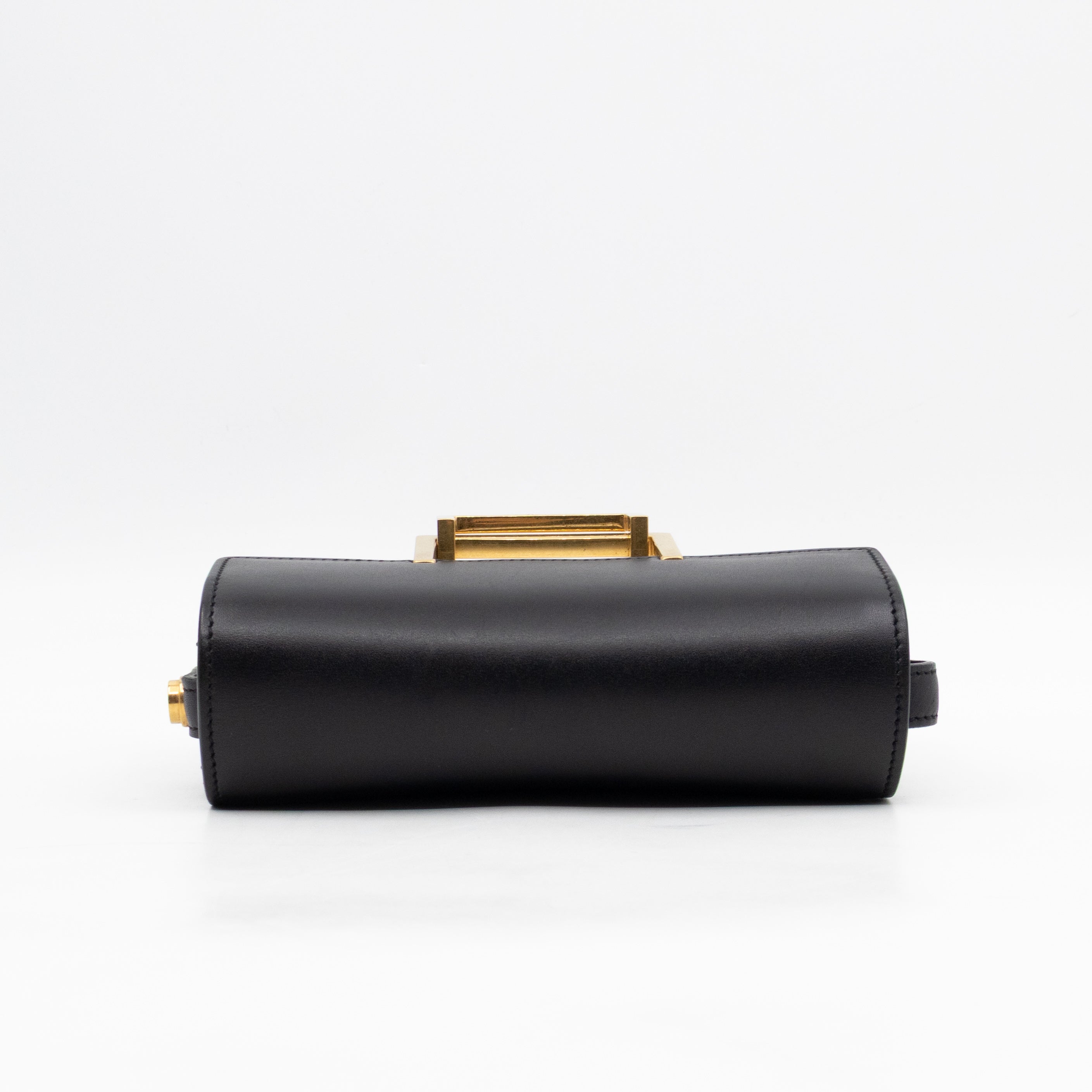 Lulu Small Shoulder Bag Black & White Leather