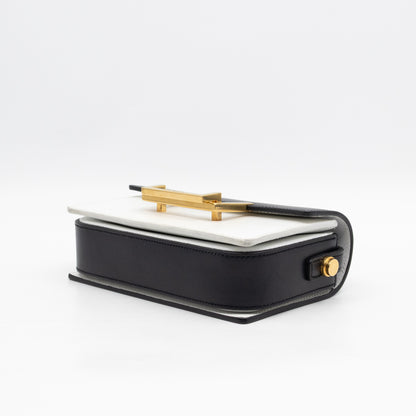 Lulu Small Shoulder Bag Black & White Leather