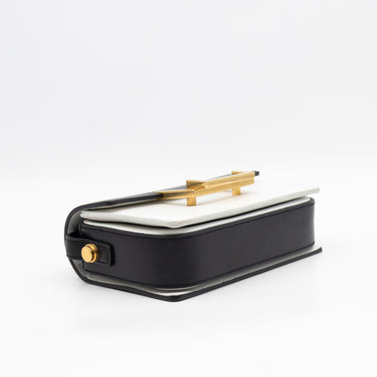 Lulu Small Shoulder Bag Black & White Leather