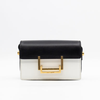 Lulu Small Shoulder Bag Black & White Leather