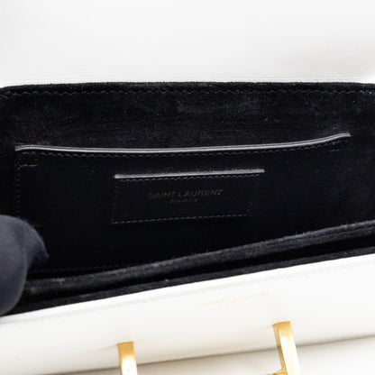 Lulu Small Shoulder Bag Black & White Leather