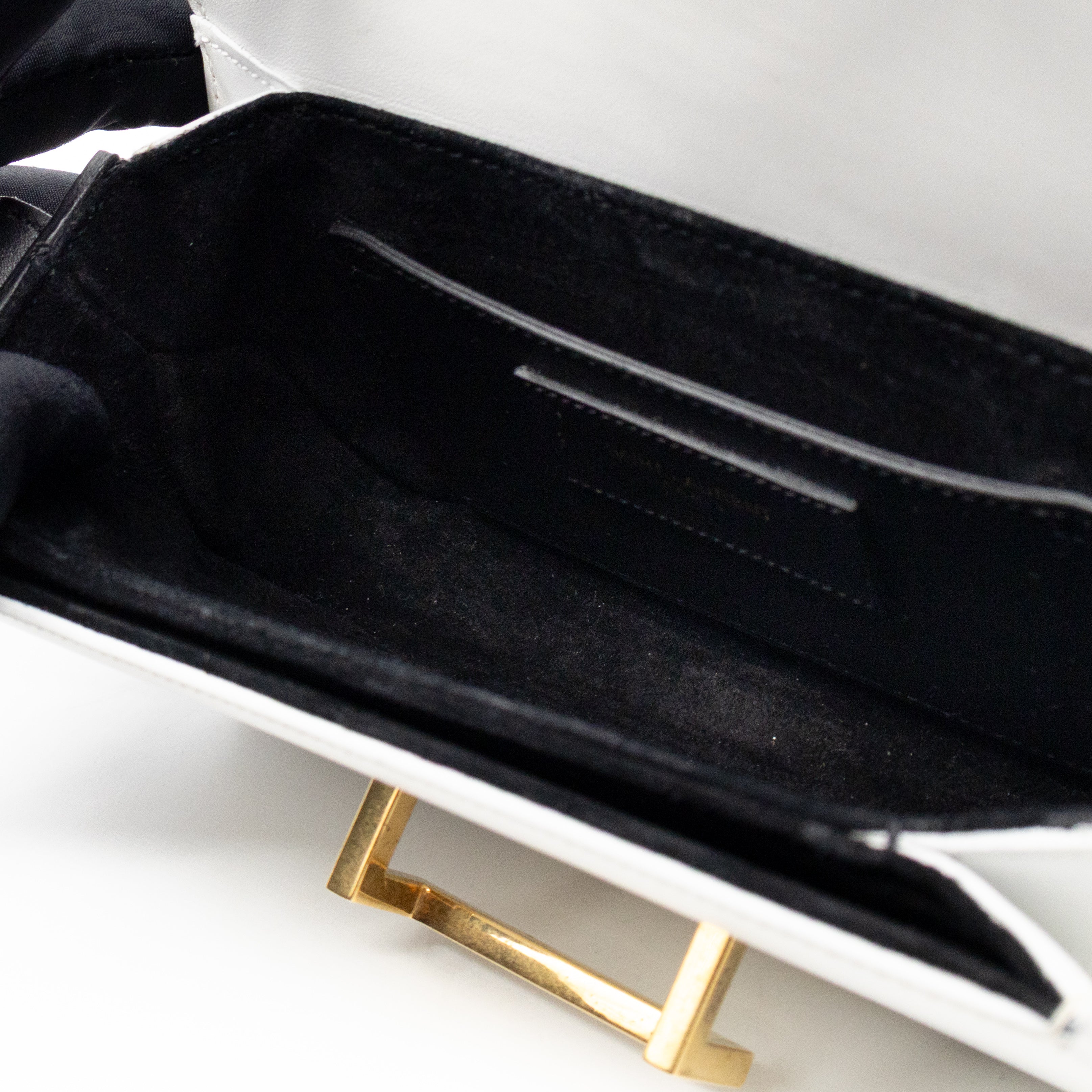 Lulu Small Shoulder Bag Black & White Leather