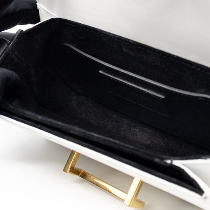 Lulu Small Shoulder Bag Black & White Leather