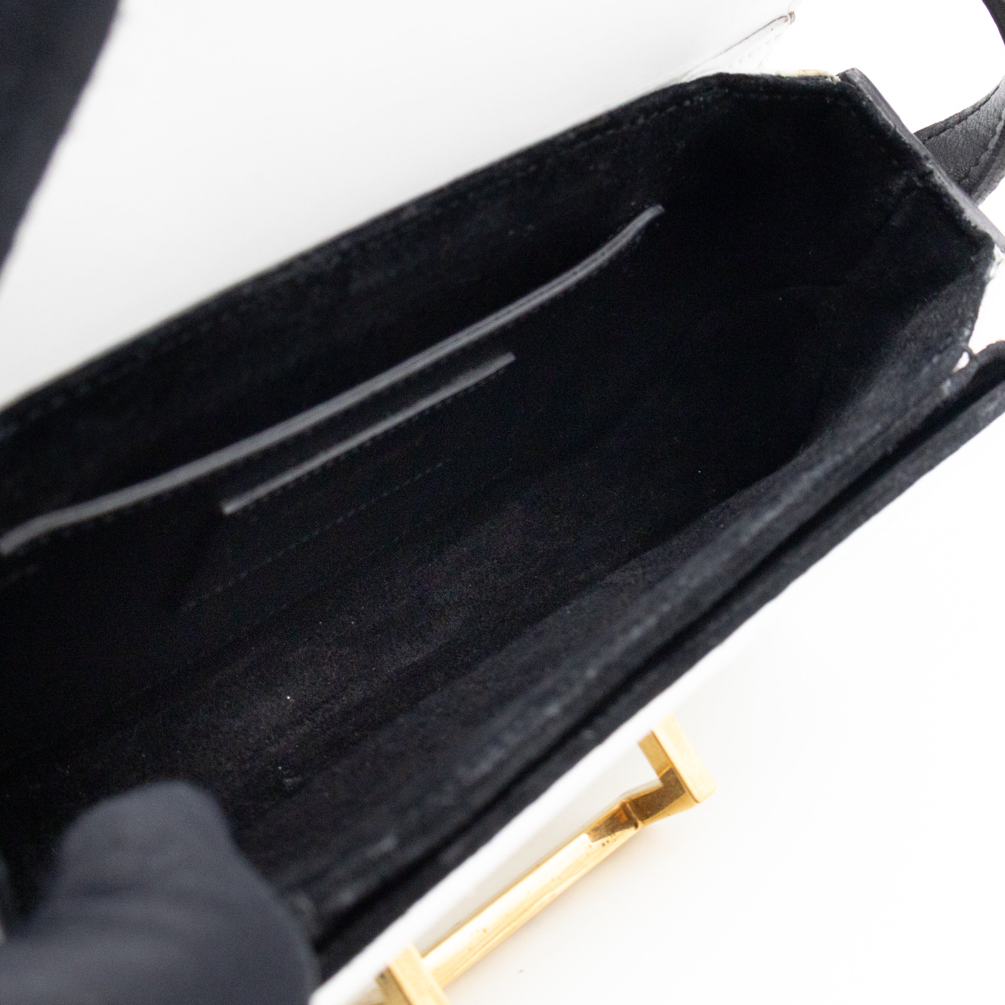 Lulu Small Shoulder Bag Black & White Leather