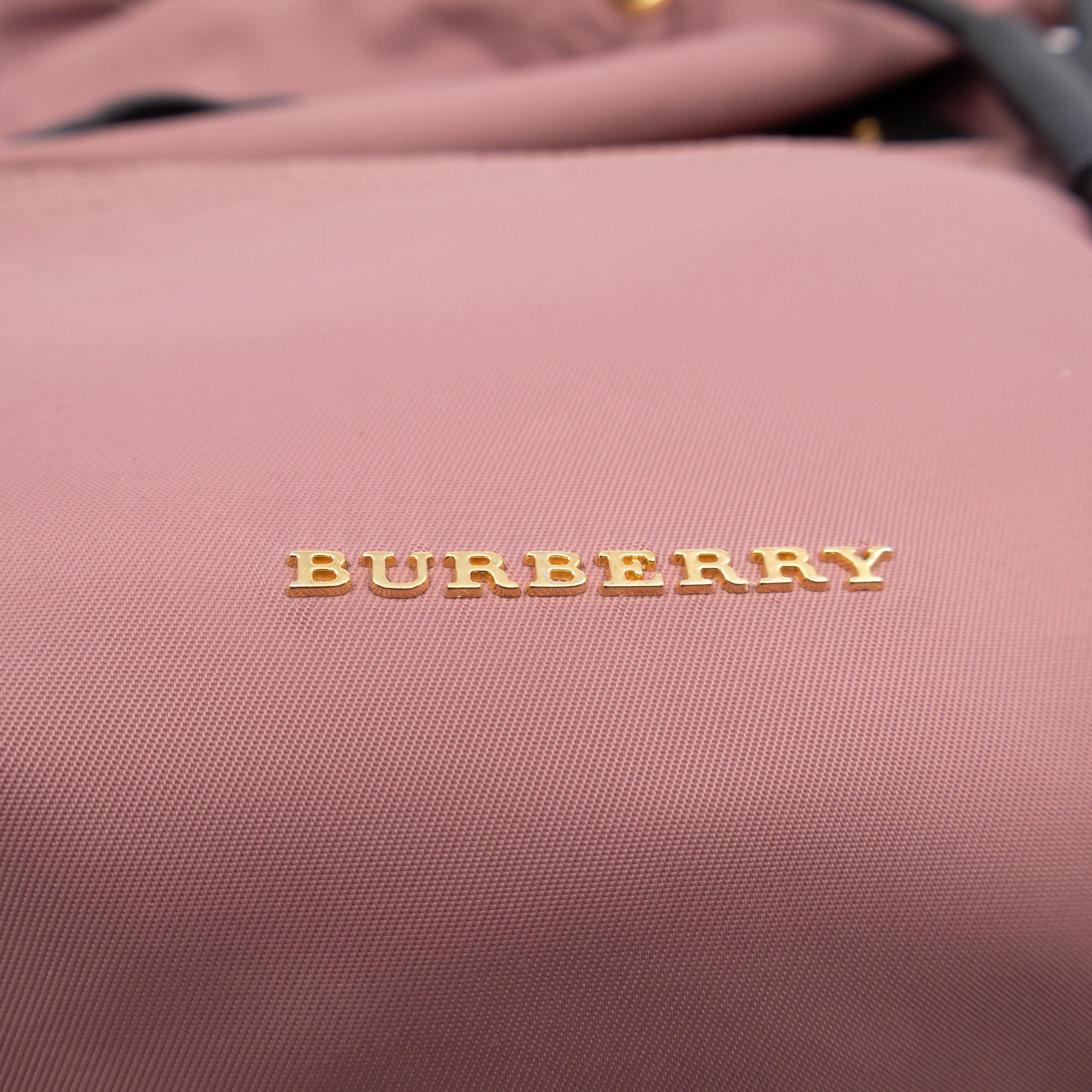 Rucksack Medium Backpack Pink Nylon Black Leather