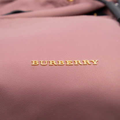 Rucksack Medium Backpack Pink Nylon Black Leather