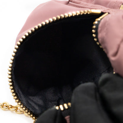 Rucksack Medium Backpack Pink Nylon Black Leather