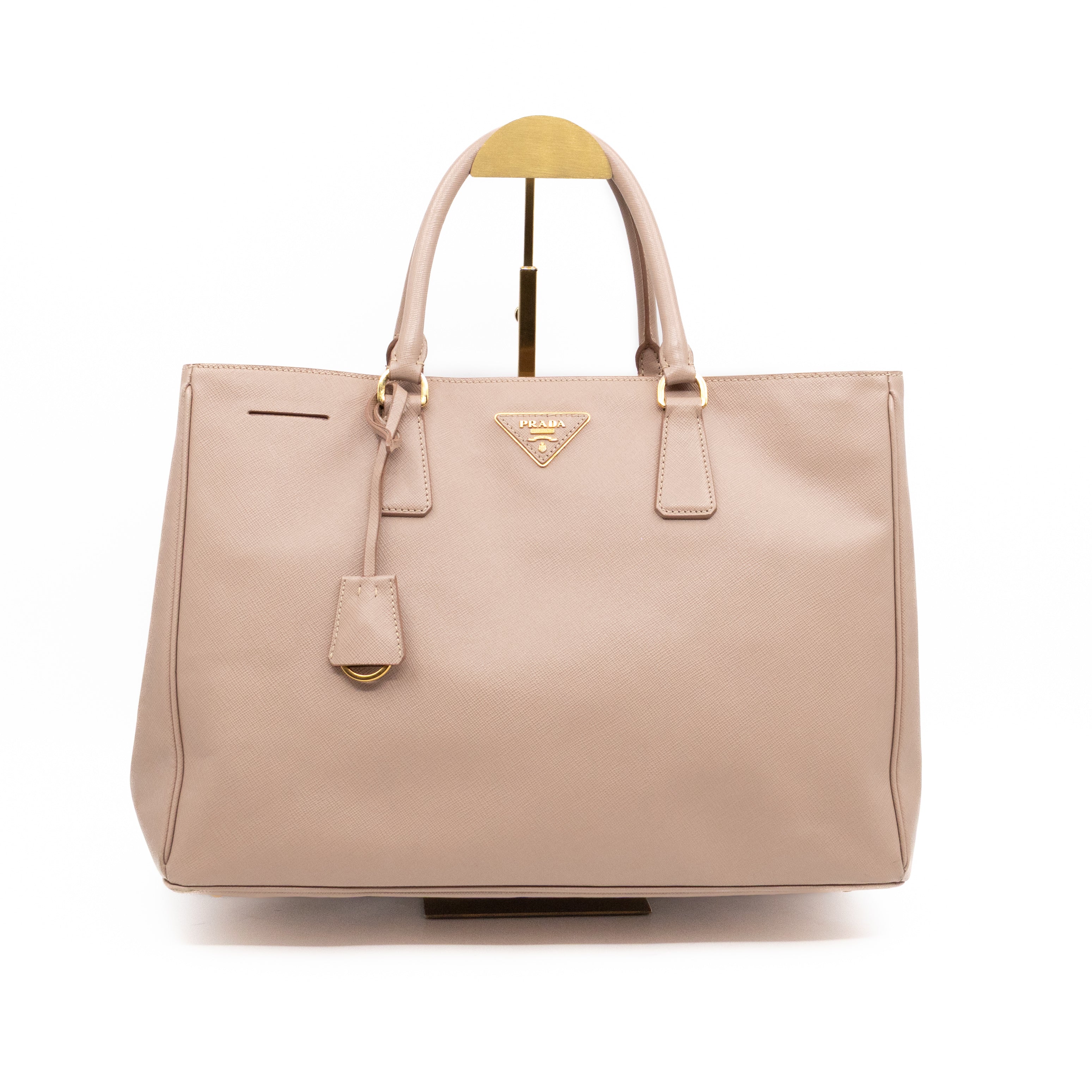 Open Tote Large Beige Saffiano Leather