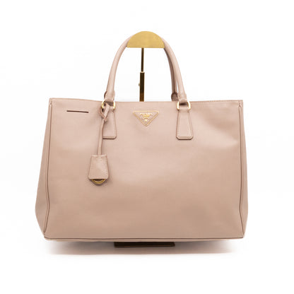 Open Tote Large Beige Saffiano Leather