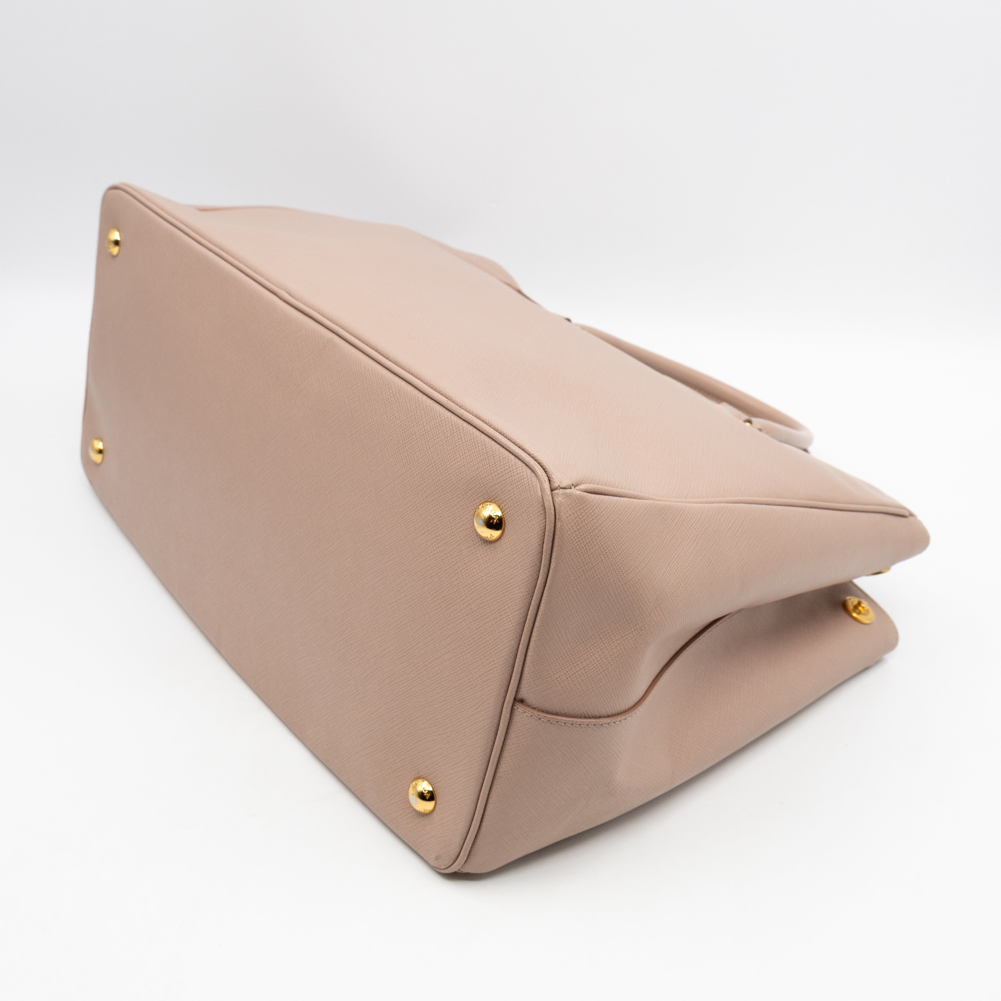 Open Tote Large Beige Saffiano Leather