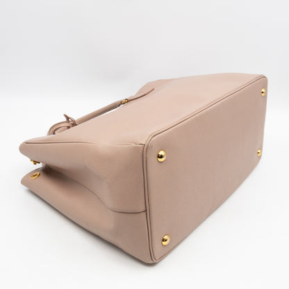 Open Tote Large Beige Saffiano Leather