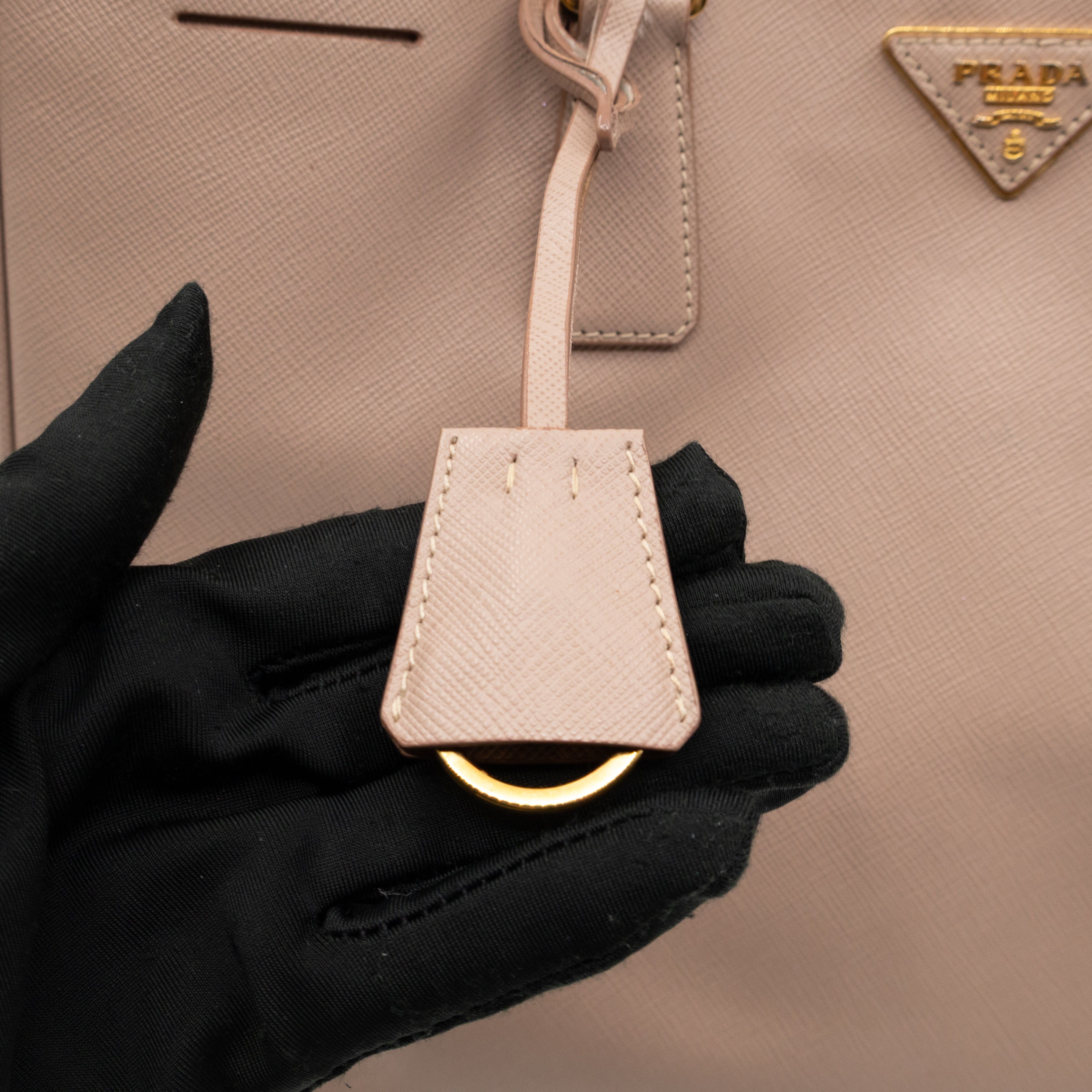 Open Tote Large Beige Saffiano Leather