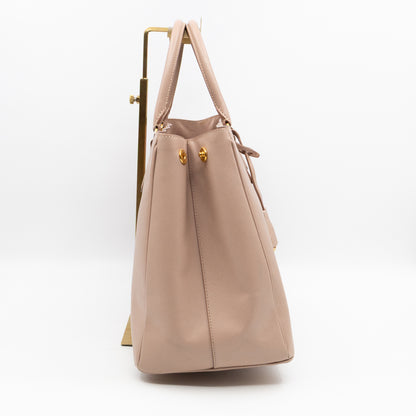 Open Tote Large Beige Saffiano Leather