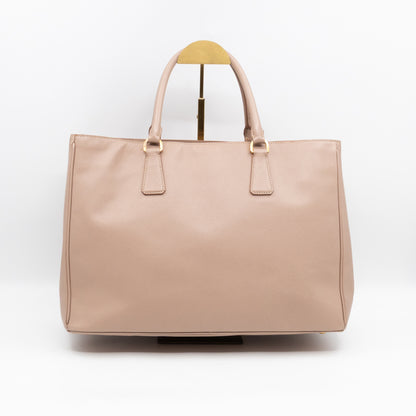 Open Tote Large Beige Saffiano Leather