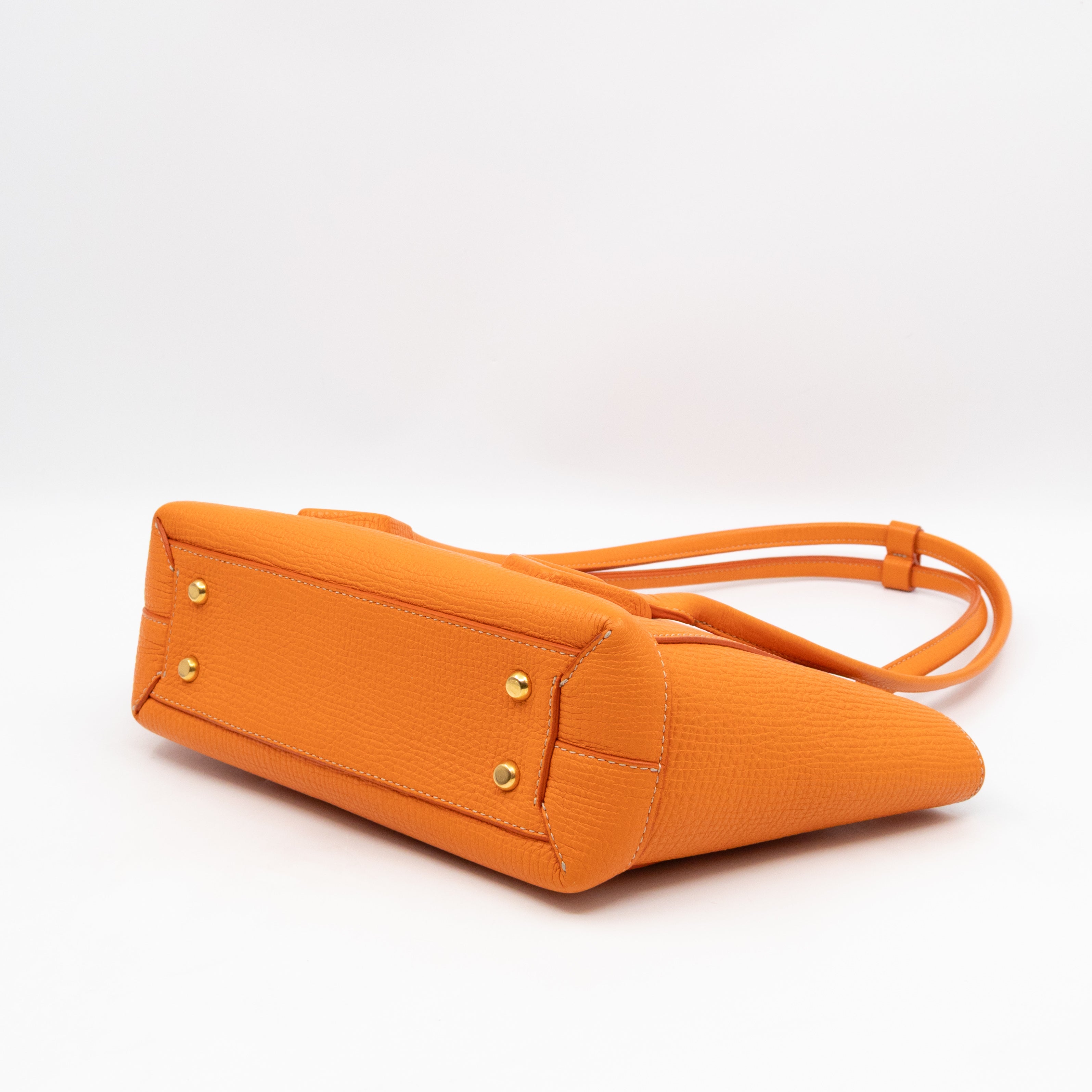 Arco Small Orange Grained Leather