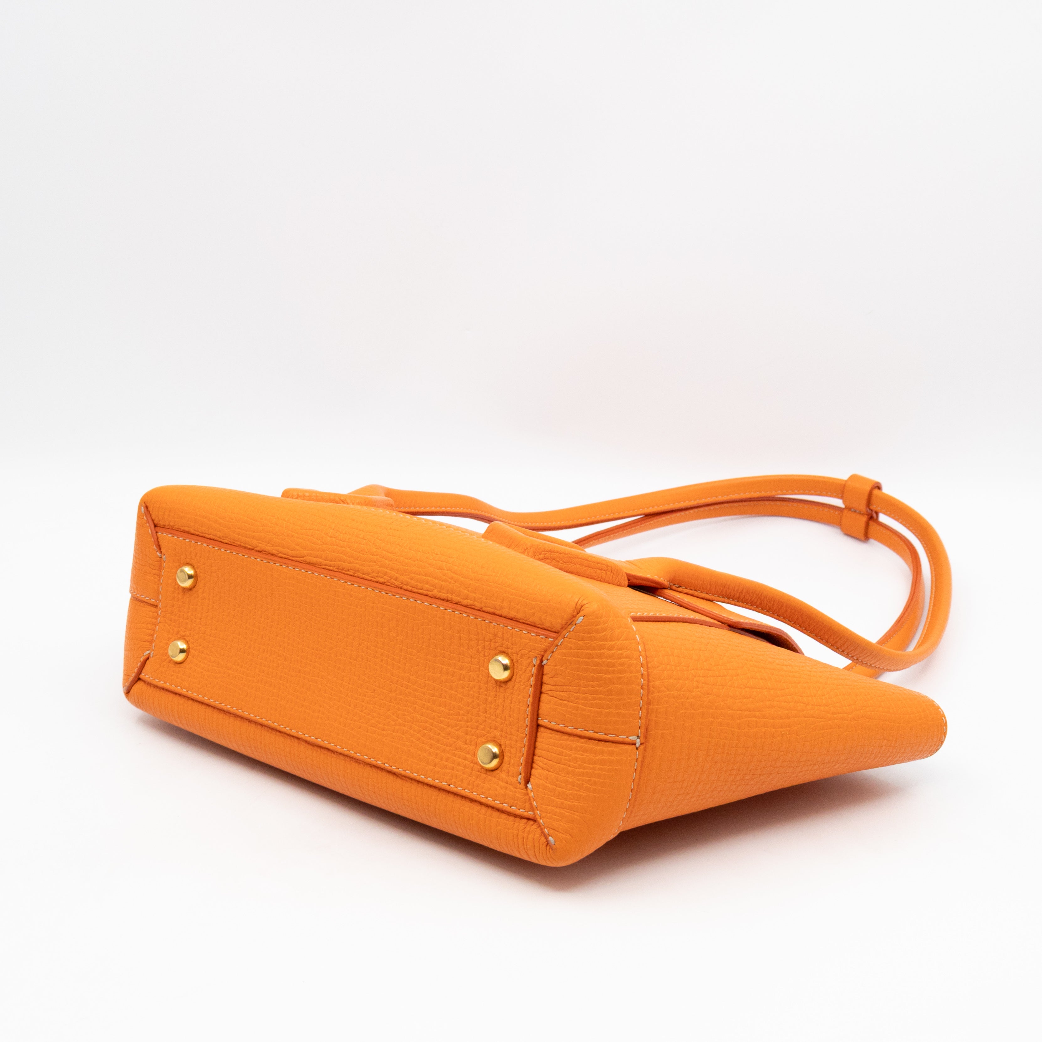 Arco Small Orange Grained Leather