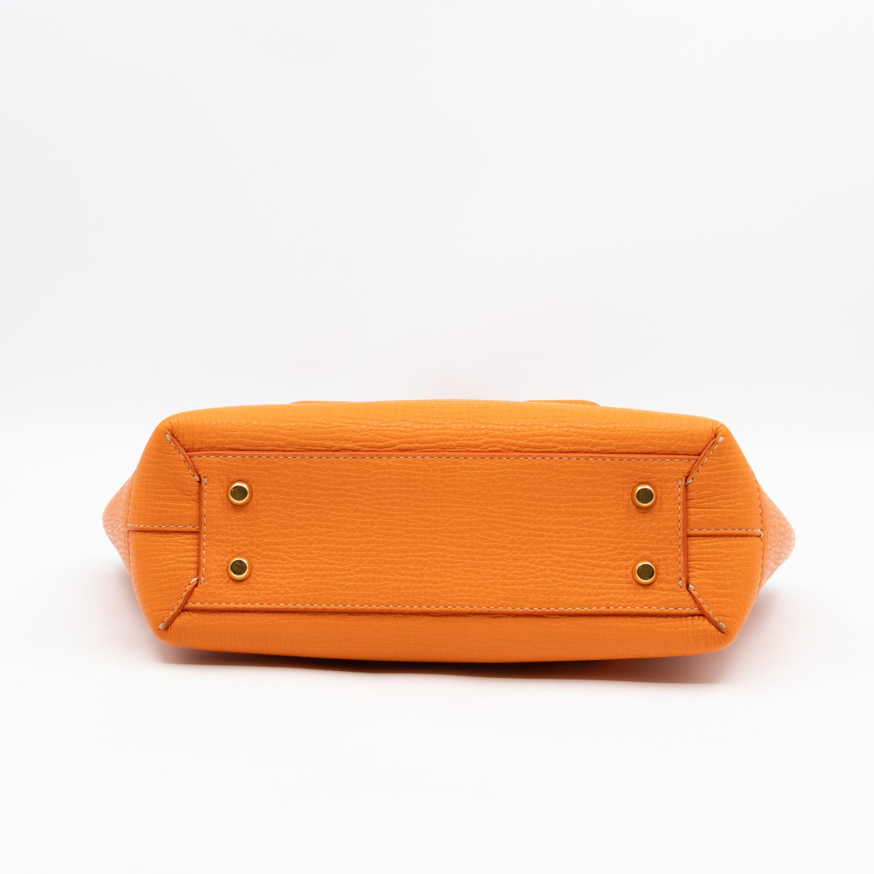 Arco Small Orange Grained Leather