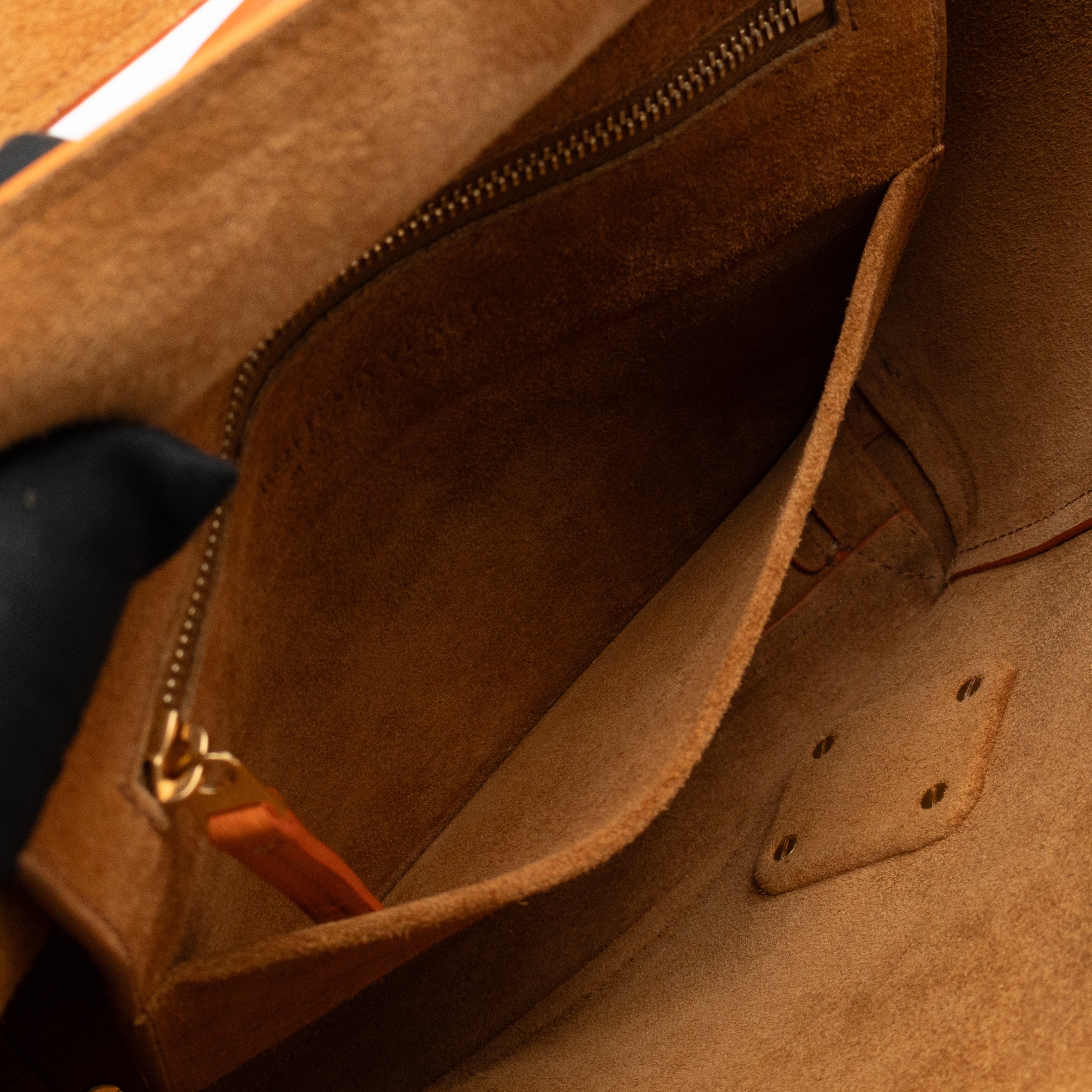 Arco Small Orange Grained Leather