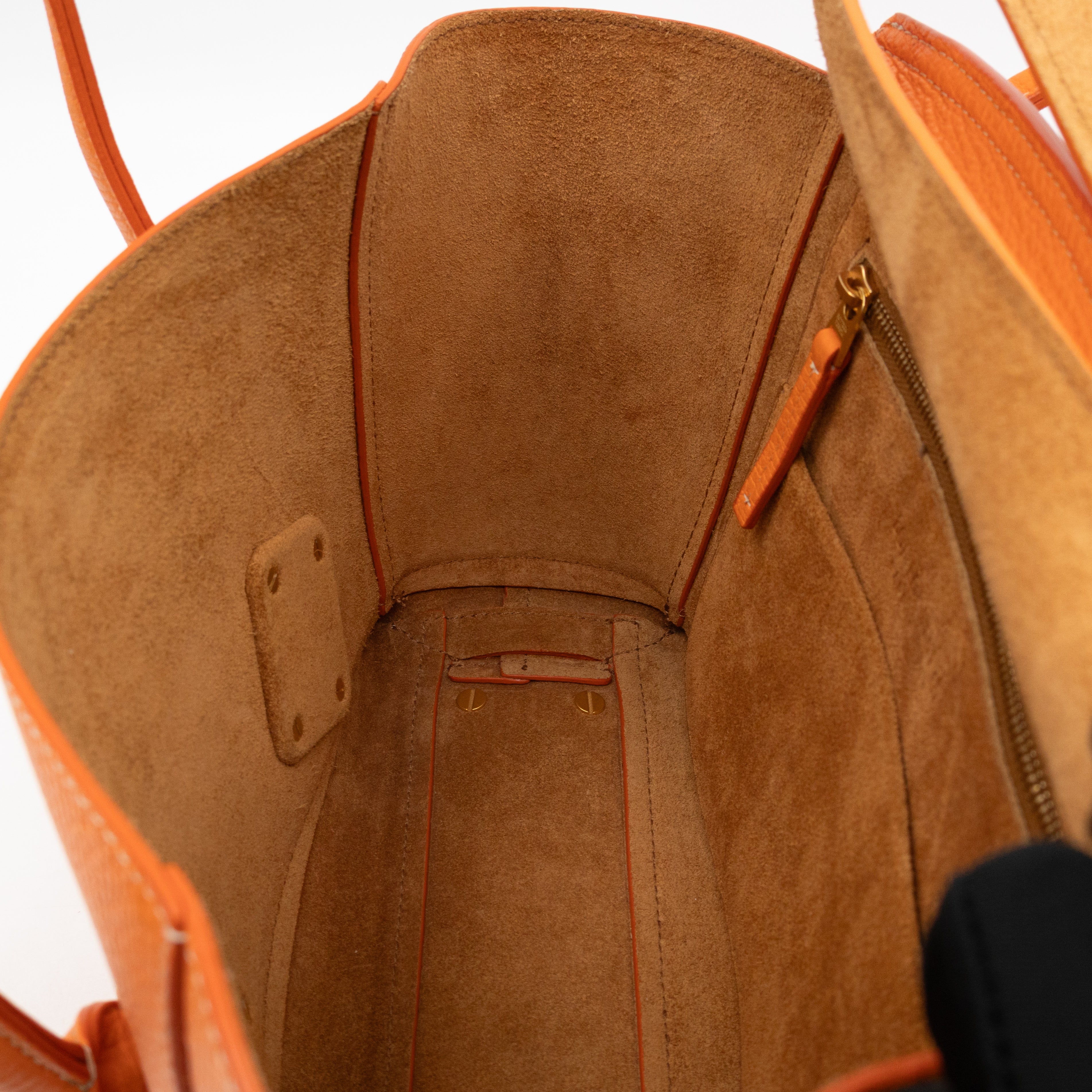 Arco Small Orange Grained Leather