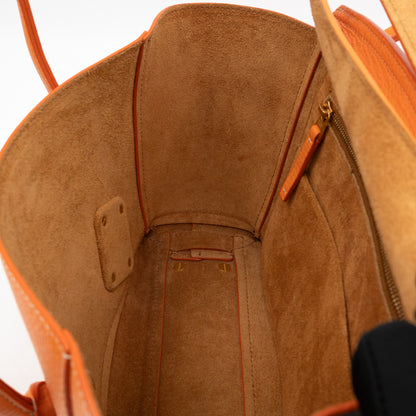 Arco Small Orange Grained Leather