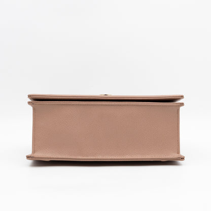 Diorama Medium Flap Bag Beige Leather