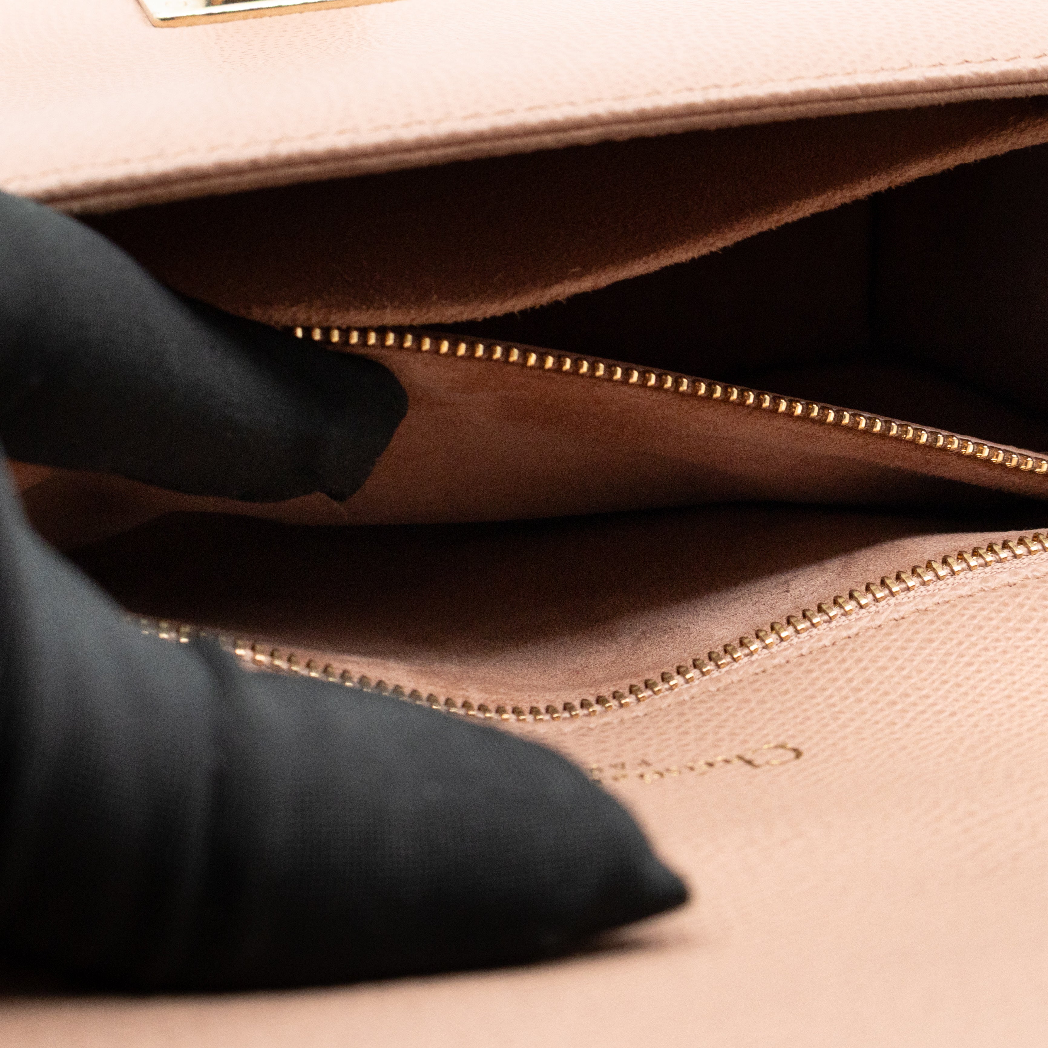 Diorama Medium Flap Bag Beige Leather