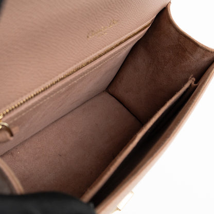 Diorama Medium Flap Bag Beige Leather