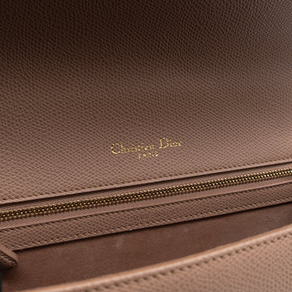 Diorama Medium Flap Bag Beige Leather