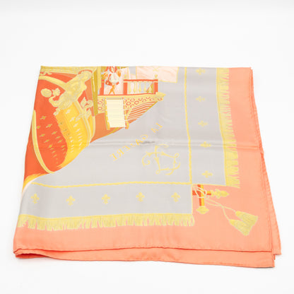 Silk Scarf 90 La Reale Vue Du Carrosse De Coral