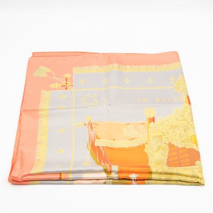 Silk Scarf 90 La Reale Vue Du Carrosse De Coral