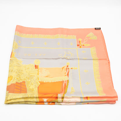 Silk Scarf 90 La Reale Vue Du Carrosse De Coral
