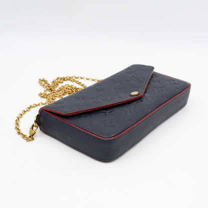 Pochette Felicie Navy Monogram Empreinte