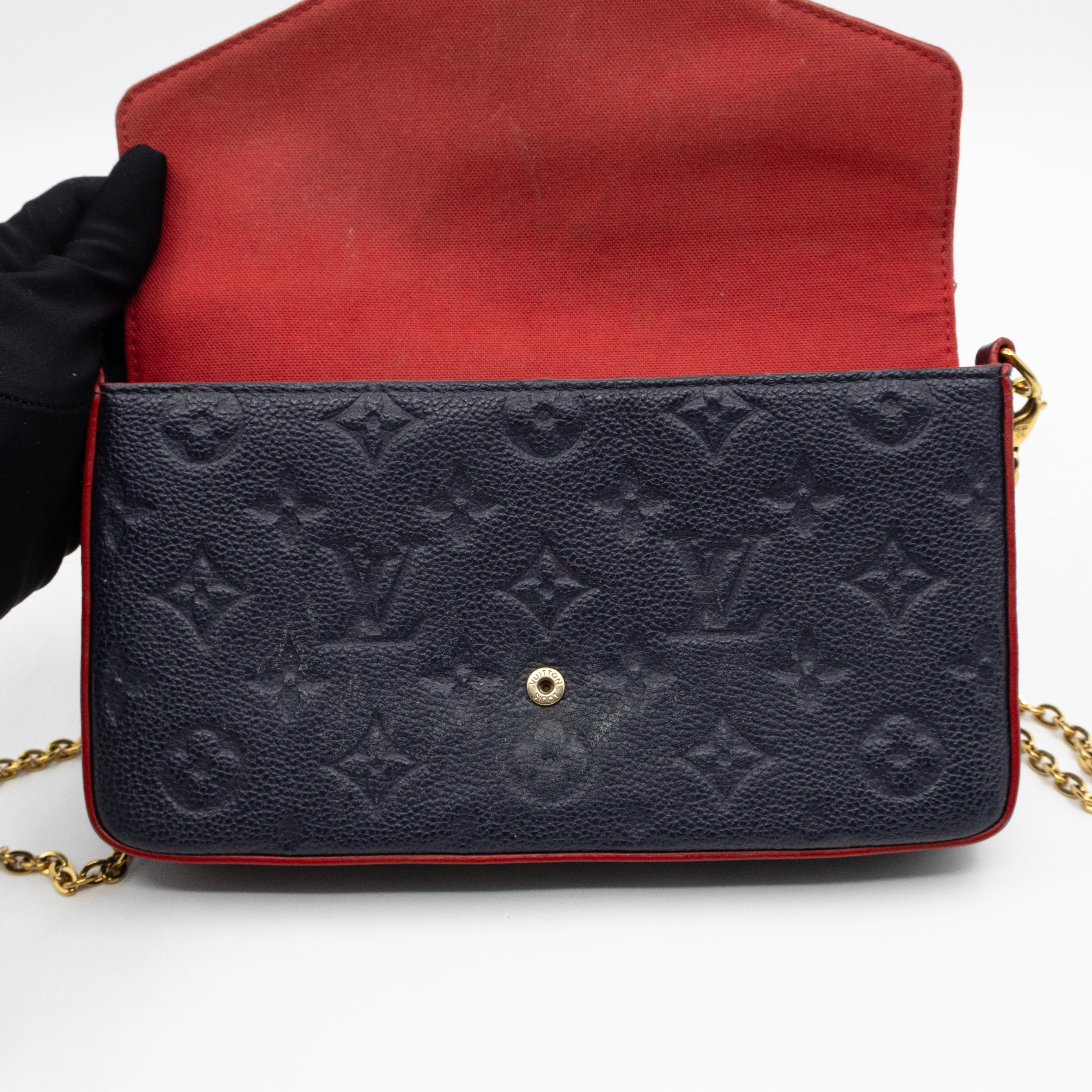 Pochette Felicie Navy Monogram Empreinte