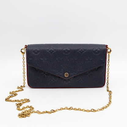 Pochette Felicie Navy Monogram Empreinte