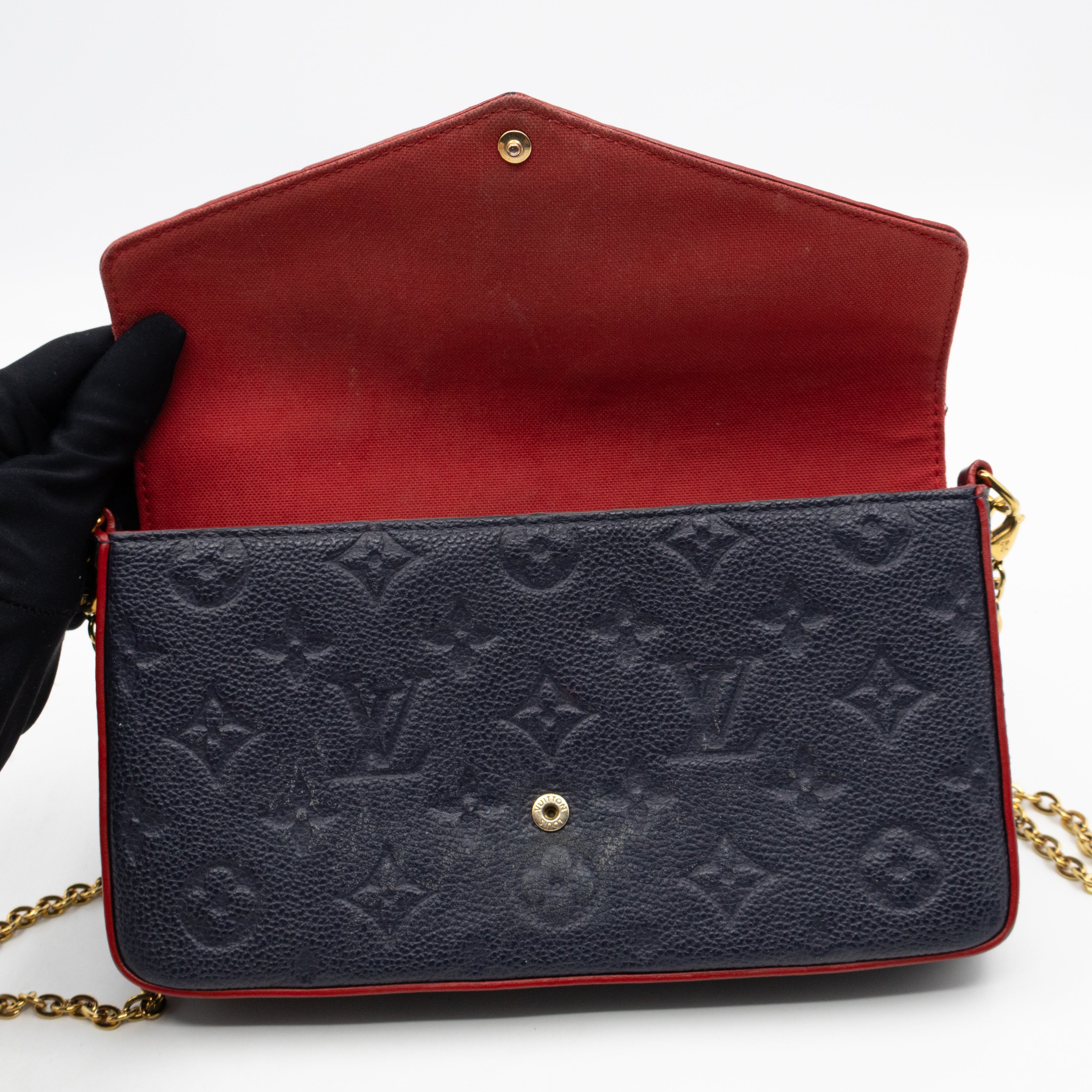 Pochette Felicie Navy Monogram Empreinte