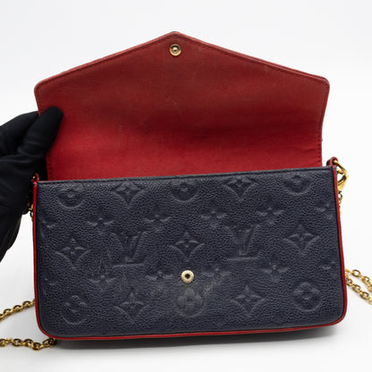 Pochette Felicie Navy Monogram Empreinte
