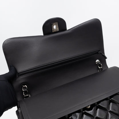 Classic Double Flap Jumbo Black Patent Leather