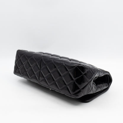Classic Double Flap Jumbo Black Patent Leather